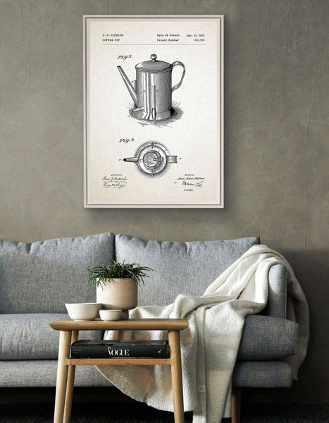 Dzbanek do kawy patent PLAKAT