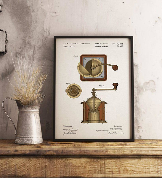 Młynek do kawy patent PLAKAT