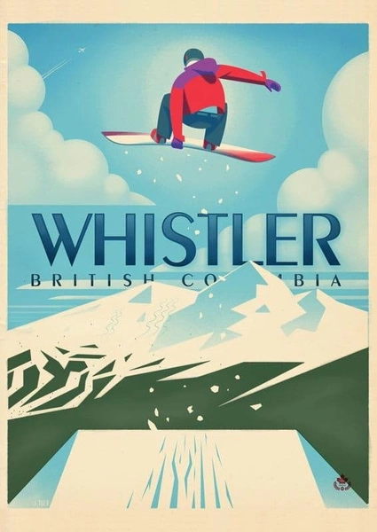 Whistler - Snowboard Booter PLAKAT