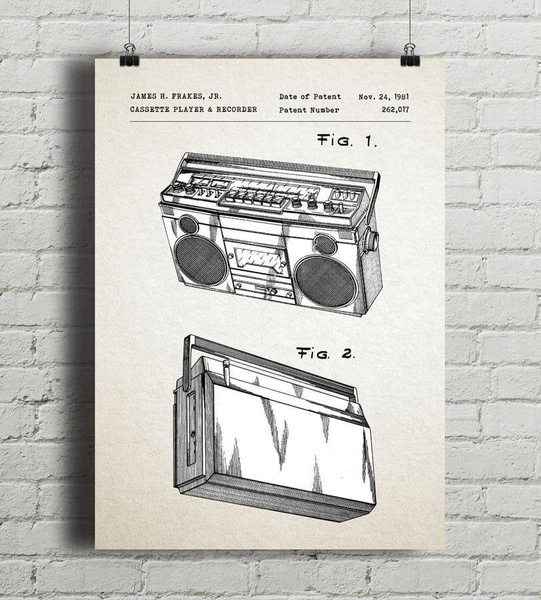 Magnetofon patent PLAKAT
