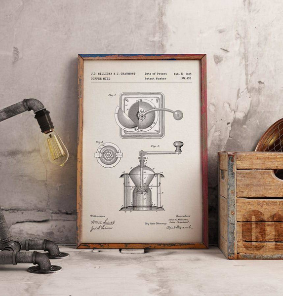 Młynek do kawy patent PLAKAT