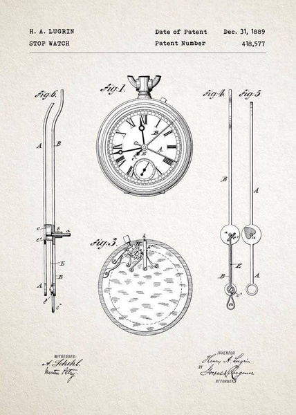 Zegarek patent PLAKAT